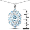 10.06 Carat Genuine Blue Topaz .925 Sterling Silver Pendant