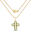 14K Yellow Gold Plated 3.11 Carat Genuine Ethiopian Opal and Chrome Diopside .925 Sterling Silver Pendant