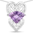 5.80 Carat Genuine Amethyst .925 Sterling Silver Pendant