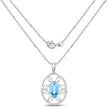 6.17 Carat Genuine Swiss Blue Topaz .925 Sterling Silver Pendant
