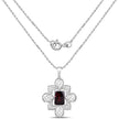 8.00 Carat Genuine Garnet .925 Sterling Silver Pendant