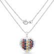 4.40 Carat Genuine Multi Stones .925 Sterling Silver Pendant