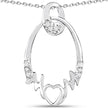 0.14 Carat Genuine White Diamond .925 Sterling Silver Pendant