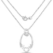 0.14 Carat Genuine White Diamond .925 Sterling Silver Pendant