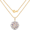14K Yellow Gold Plated 2.38 Carat Genuine Tanzanite .925 Sterling Silver Pendant