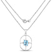 5.26 Carat Genuine Swiss Blue Topaz .925 Sterling Silver Pendant