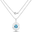 8.18 Carat Genuine Swiss Blue Topaz .925 Sterling Silver Pendant
