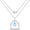 10.50 Carat Genuine Swiss Blue Topaz .925 Sterling Silver Pendant