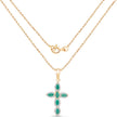 18K Yellow Gold Plated 0.84 Carat Genuine Emerald .925 Sterling Silver Pendant