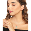 18K Yellow Gold Plated 0.84 Carat Genuine Emerald .925 Sterling Silver Pendant