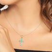 18K Yellow Gold Plated 0.84 Carat Genuine Emerald .925 Sterling Silver Pendant