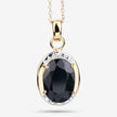 7.50 Carat Genuine Black Sapphire .925 Sterling Silver Pendant