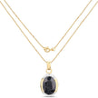 7.50 Carat Genuine Black Sapphire .925 Sterling Silver Pendant