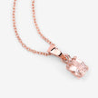0.70 Carat Genuine Morganite .925 Sterling Silver Pendant