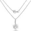 4.46 Carat Genuine White Cubic Zirconia .925 Sterling Silver Pendant
