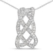 0.54 Carat Genuine White Diamond .925 Sterling Silver Pendant