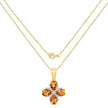 2.46 Carat Genuine Madeira Citrine and White Topaz .925 Sterling Silver Pendant