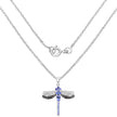 1.93 Carat Genuine Tanzanite and White Topaz .925 Sterling Silver Pendant