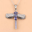 1.99 Carat Genuine Tanzanite and White Zircon .925 Sterling Silver Pendant