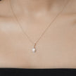 0.56 Carat Genuine Ethiopian Opal and White Diamond 14K Yellow Gold Pendant