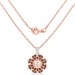 18K Rose Gold Plated 1.61 Carat Genuine Morganite, Smoky Quartz and White Zircon .925 Sterling Silver Pendant