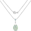 11.92 Carat Genuine Prehnite .925 Sterling Silver Pendant