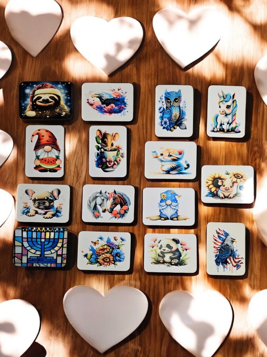 Personalized Colorful 3x2" Refrigerator Magnets - Magnets - Custom Crafting Alliance, LLC