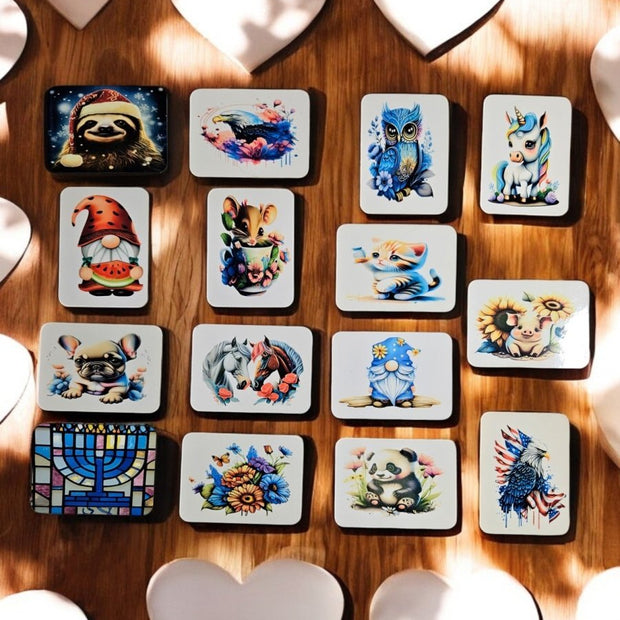 Personalized Colorful 3x2" Refrigerator Magnets - Magnets - Custom Crafting Alliance, LLC