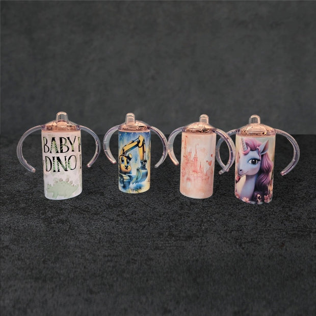 Personalized Colorful Sippy Cups 10 oz - Glasses and Mugs - Custom Crafting Alliance, LLC