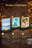 Personalized Crystal Photo Block with LED Base, Custom 4x6 Illuminated Keepsake - Artwork - Custom Crafting Alliance, LLC