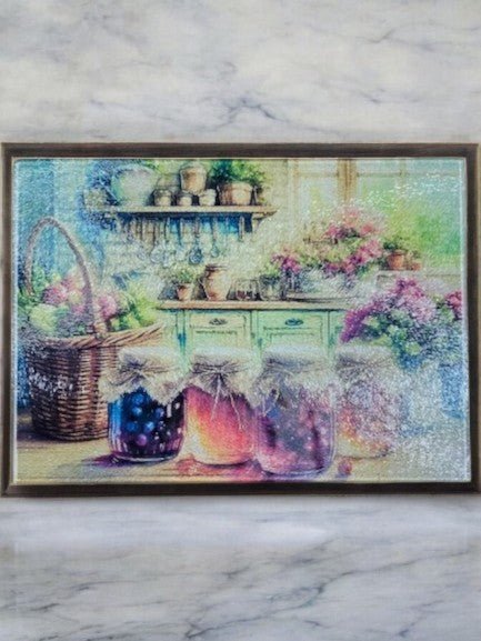 Personalized Glass Cutting Board: Custom Photo Recipe Kitchen Decor (11x8 and 11x15
