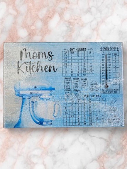 Personalized Glass Cutting Board: Custom Photo Recipe Kitchen Decor (11x8 and 11x15
