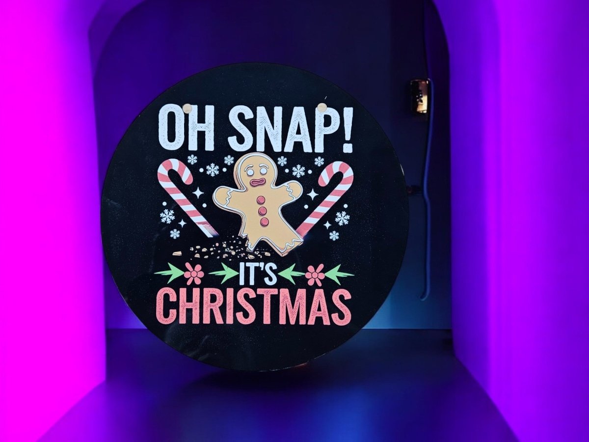 Personalized Holiday Sublimated Metal Door Sign - 10