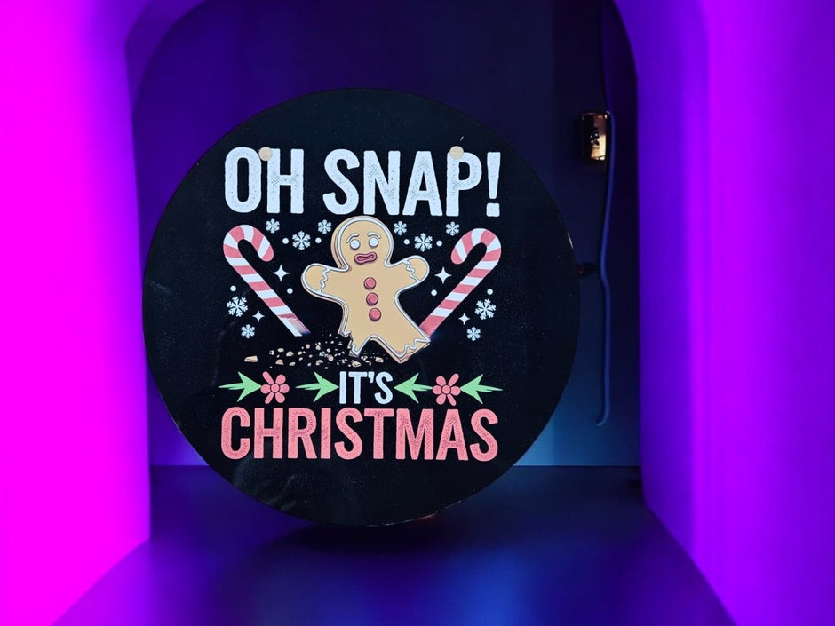 Personalized Holiday Sublimated Metal Door Sign - 10