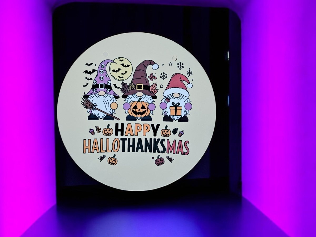 Personalized Holiday Sublimated Metal Door Sign - 10