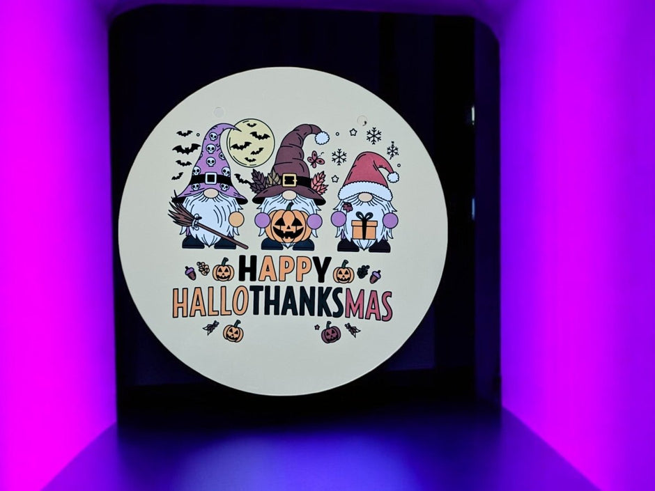 Personalized Holiday Sublimated Metal Door Sign - 10