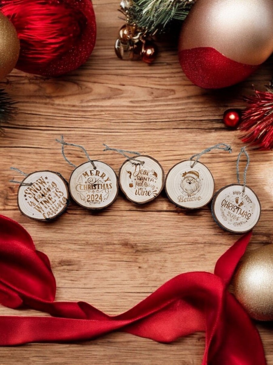 Personalized Laser - Engraved Wooden Ornaments – Custom Holiday Cheer! - Ornaments - Custom Crafting Alliance, LLC