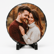 Personalized Round Photo Slate – Custom Picture Stone Keepsake for Memorial or Pet Remembrance Display - Artwork - Custom Crafting Alliance, LLC