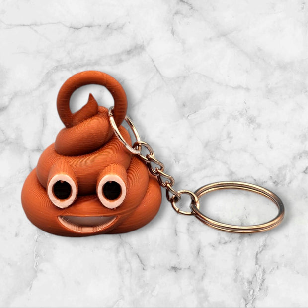 Poop Emoji Keychain – Perfect for Keys, Bags, and Backpacks - Keychain - Custom Crafting Alliance, LLC