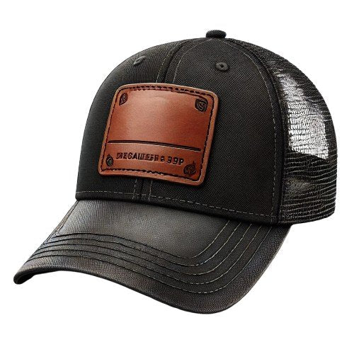 Premium Trucker Cap with Laser - Engraved Leather Patch – Customizable & Stylish - Hats - Custom Crafting Alliance, LLC
