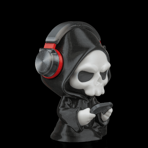 Press F - Gamer Grim Reaper Figurine (3D Printed, Multi Color or DIY) - Figurines - Custom Crafting Alliance, LLC