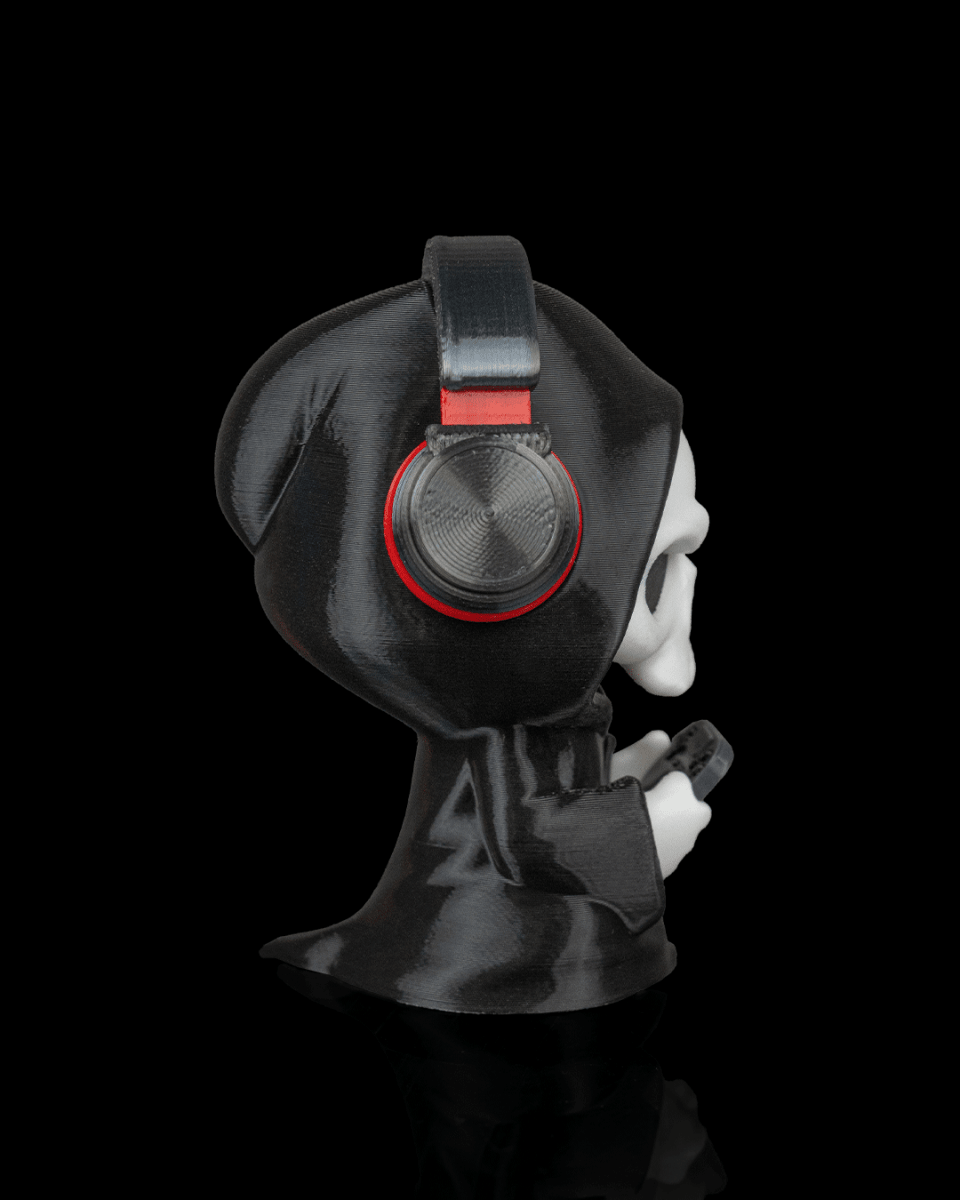 Press F - Gamer Grim Reaper Figurine (3D Printed, Multi Color or DIY) - Figurines - Custom Crafting Alliance, LLC