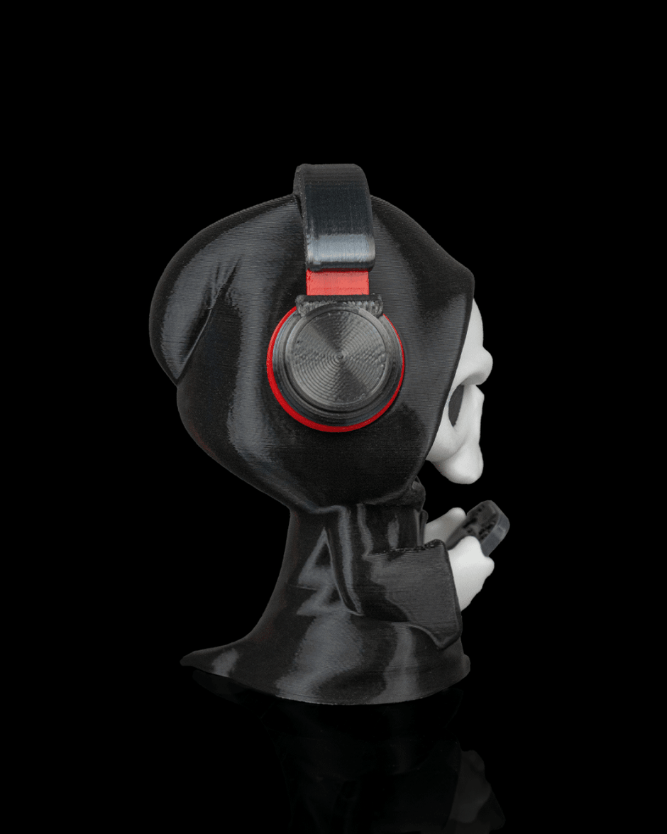Press F - Gamer Grim Reaper Figurine (3D Printed, Multi Color or DIY) - Figurines - Custom Crafting Alliance, LLC