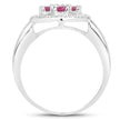 1.54 Carat Genuine Ruby .925 Sterling Silver Ring