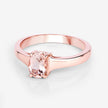 0.70 Carat Genuine Morganite .925 Sterling Silver Ring