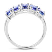 2.65 Carat Genuine Tanzanite .925 Sterling Silver Ring