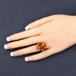 9.38 Carat Genuine Citrine and Orange Sapphire .925 Sterling Silver Ring
