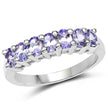 1.19 Carat Genuine Tanzanite .925 Sterling Silver Ring