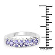 1.19 Carat Genuine Tanzanite .925 Sterling Silver Ring
