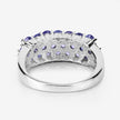 1.54 Carat Genuine Tanzanite .925 Sterling Silver Ring